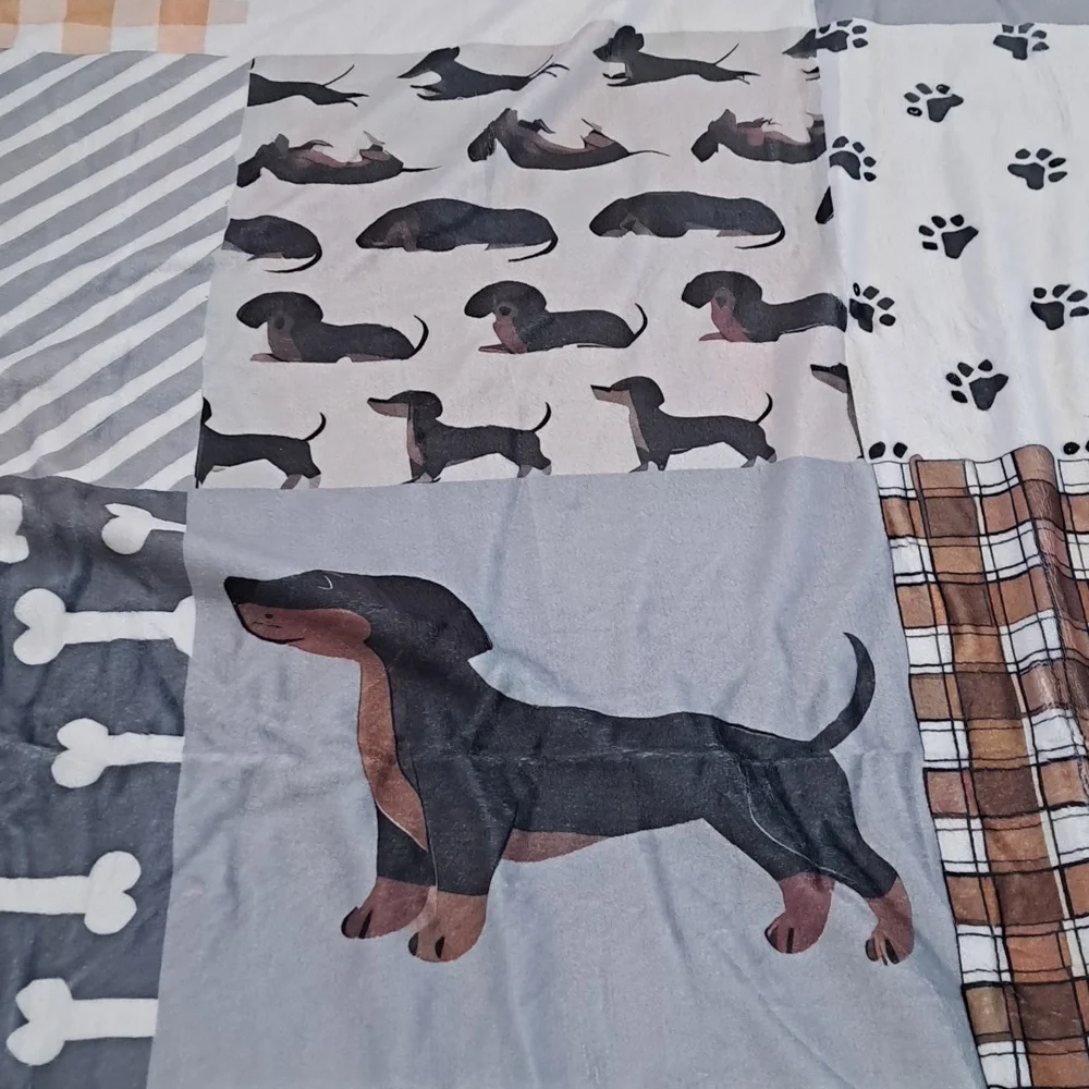 DachshundPatchwork Dog Blanket 50 X 60